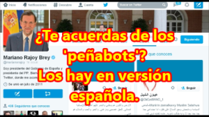 La cuenta en Twitter de Mariano Rajoy creció en unos días con miles de 'bots' árabes.