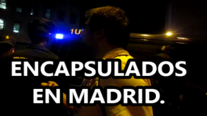 Policía española impide la manifestación en apoyo a #Ayotzinapa. #EPNBringThemBack. 
