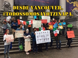 Pase de Lista, de los 43 Normalistas de #Ayotzinapa, desde Vancouver, Canadá.