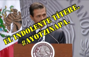 El mensaje del indolente Títere, sin nada en concreto. #SOSporMéxico #Ayotzinapa. 