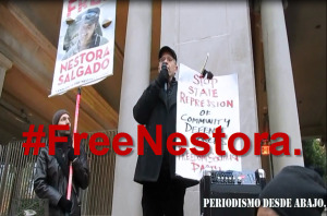 #FreeNestora. #AcciónGlobalAyotzinapa. Desde Unión Square, NYC. #YaMeCansé.