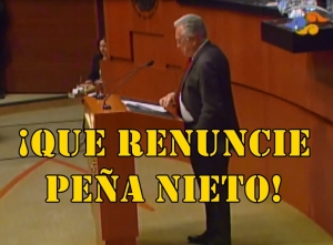 La solución es que Peña Nieto renuncie: Manuel Bartlett. ¿Neta? Demagogia. 
