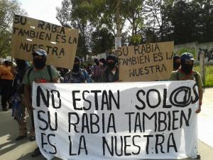 Caravana de #Ayotzinapa hablando sobre el encuentro con rebeldías en Chiapas. #EZLN. 