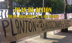 En pie de lucha siguen mexicanos en NYC pidiendo justicia para Ayotzinapa. #YaMeCansé14.