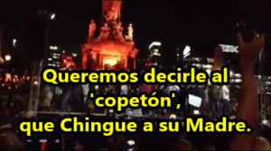 Toman instalaciones de #NarcoTelevisa y difunden mensaje en apoyo a #Ayotzinapa. #YaMeCansé. 