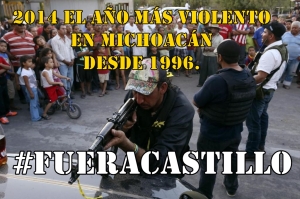 Con todo y Alfredo Castillo, 2014 será el año más violento en Michoacán desde 1996. #YaMeCansé3. 