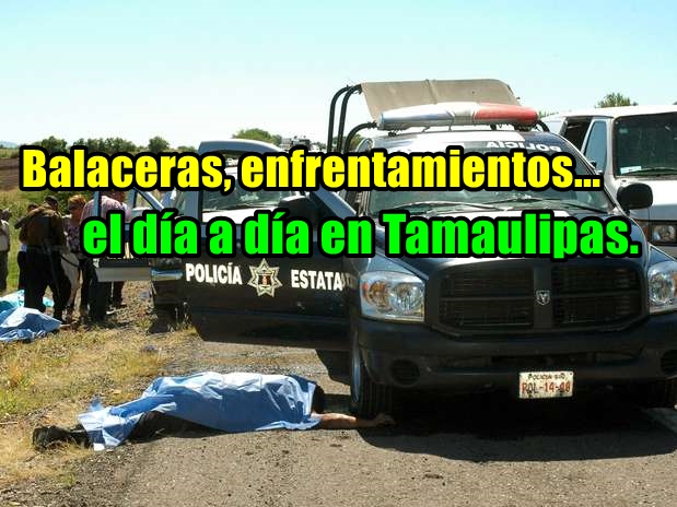 6 muertos y 11 heridos en enfrentamientos en Tamaulipas.