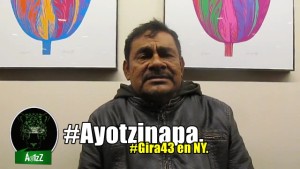 Felipe de la Cruz, vocero de Ayotzinapa, en la Caravana 43 en NY.