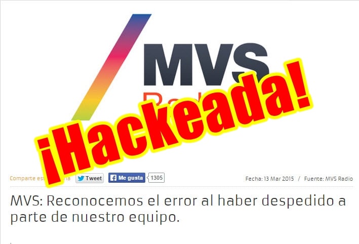 Anonymous México hackea la web de MVS y deja la verdad sobre el caso Aristegui.