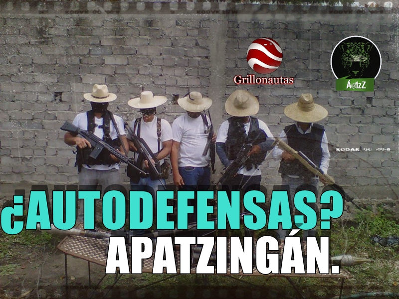 Presumiendo un lanzagranadas, aparece nueva autodefensa en Apatzingán.