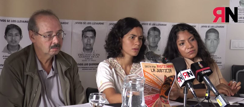Rueda de prensa por el Aniversario de Ayotzinapa en Madrid.