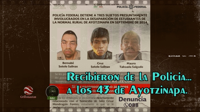 Presentan a 3 implicados en el caso Ayotzinapa. Dicen que uno desolló a Julio César Mondragón.