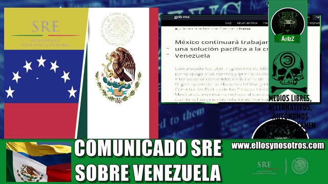 Dice la SRE que no quiere intervención militar de Estados Unidos en Venezuela